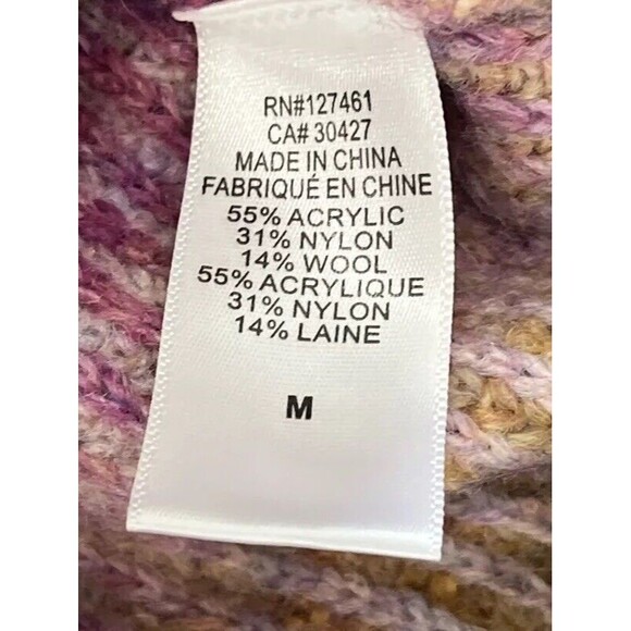 Wildfox Maverick Sweater Purple Rainbow Ombré Wool Blend Cropped Boxy - Picture 5 of 9